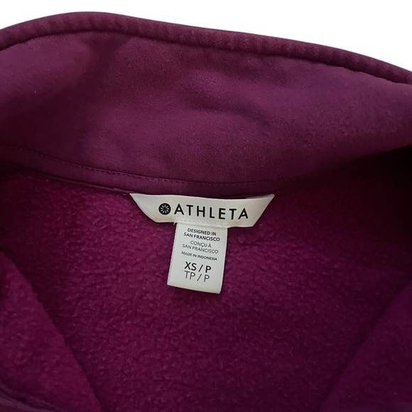 Athleta Purple Half-Zip Pullover Sweatshirt - Picture 8 of 14